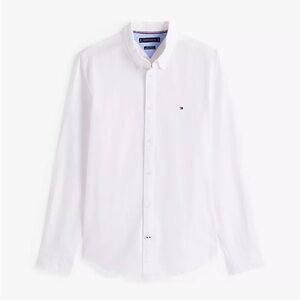 🆒 Tommy Hilfiger White Men's Button-Down Dress Shirt